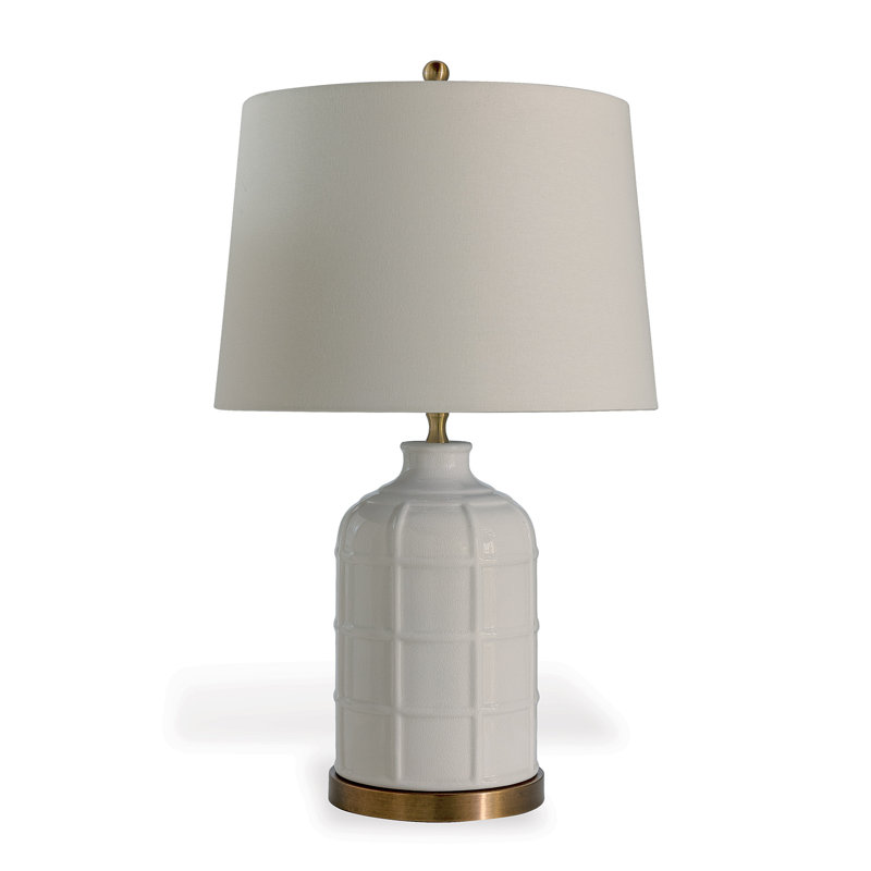 Bamboo Garden Table Lamp, White/Gold