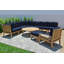 Huntington 12 Piece Teak Sectional Seating Group with Sunbrella Cushions-492633470-508217823