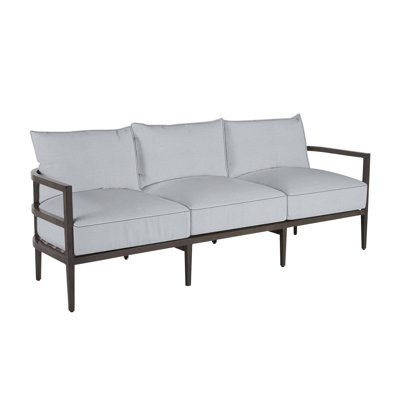 Santa Barbara 86.63" Wide Outdoor Patio Sofa with Cushions