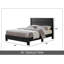 Lit plateforme tapissier avec tête de lit horizontale capitonnée, contemporaine, noire, simple-91972468-91972475