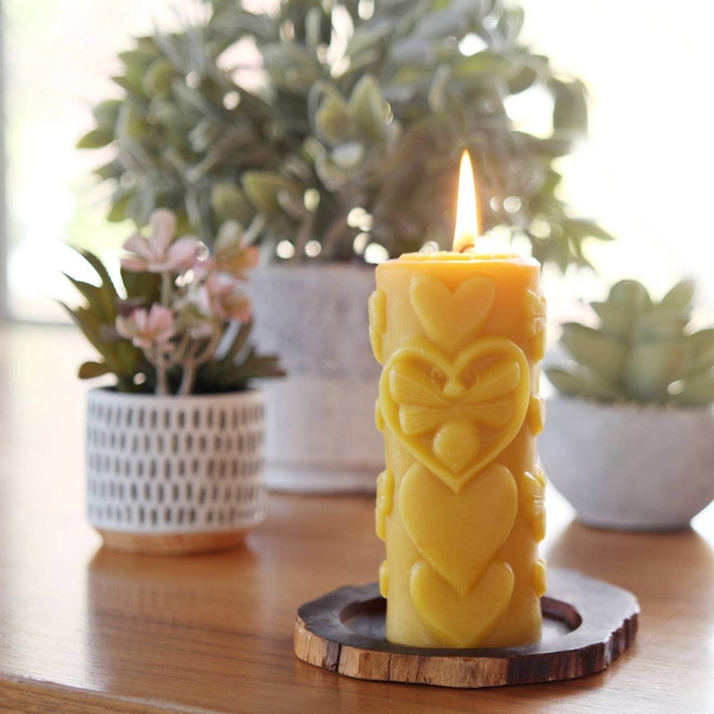 Bougie non parfumée à la cire d'abeille
