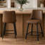 Ensemble de tabourets de bar de 68,5 cm (27 po) de hauteur comptoir, tabourets de bar en suède avec dossier pour îlot de cuisine-132541776-132541780