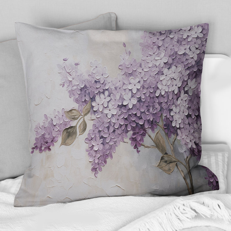 Magnifique coussin lilas Dreamscape - imprimé lilas, 16" x 16"