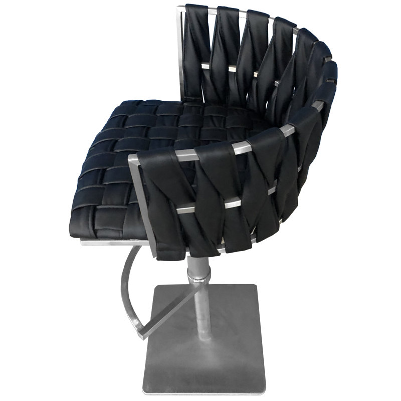 Tabouret de bar réglable Doory, Lave noire
