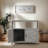 Wooden Patio Bar Table Set With Storage, Buffet Cabinet Sideboard-2134743934
