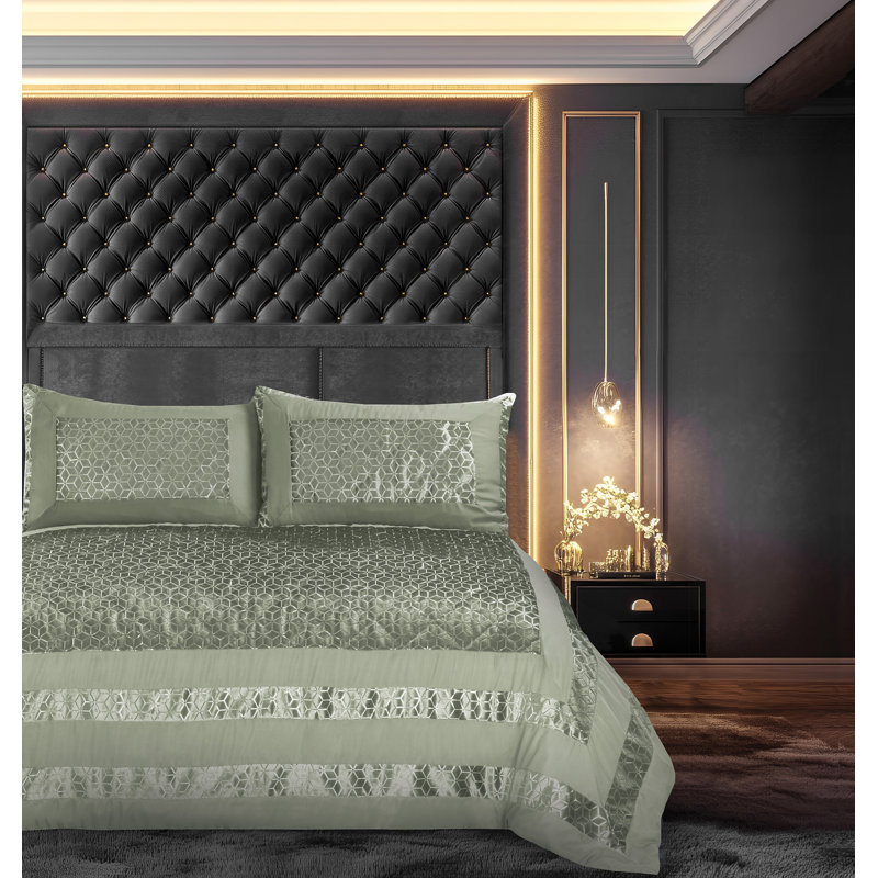 235X235 Sephora Bedspread Set, Green