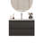 32-Inch Wall-Mounted Bathroom Vanity with Double Drawers, Soft-Close System,Ceramic Sink,No Handle Design-896085761