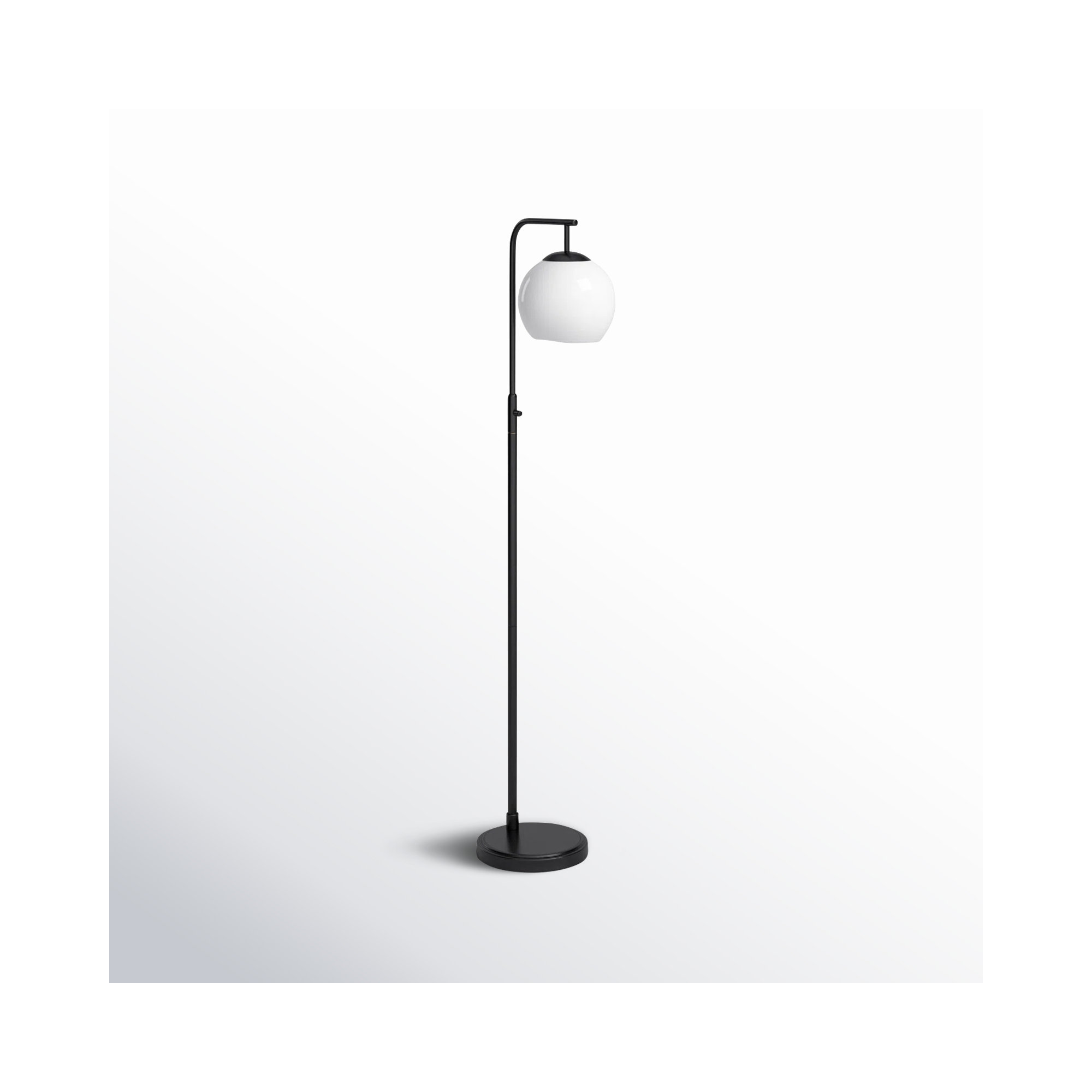 Claire 58.5'' Floor Lamp, White, Black