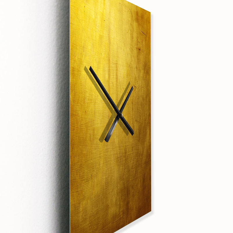 Gold Texture - Modern Wall Clock, Large