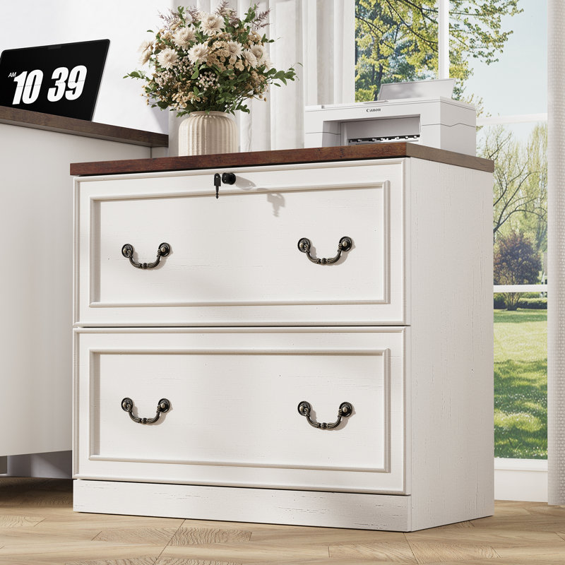 2 Lateral Filing Cabinet, White