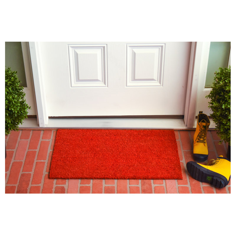 Tapis d'extérieur antidérapant Kasper, L 17 po x L 29 po, Rouge
