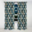 Motif géométrique fleur mosaïque - rideau abstrait - rideau occultant - 1 panneaux-107536162