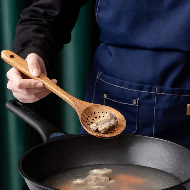 Ensemble de 8 cuillères à cuisson en bois 8 pièces