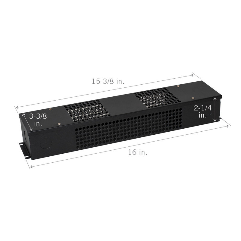 Boîtier d'alimentation moyenne, Large, Black