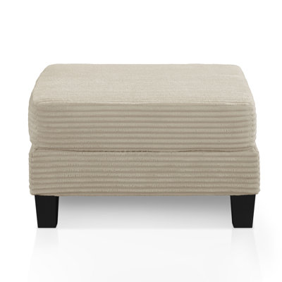 Luka Square Chenille Storage Ottoman