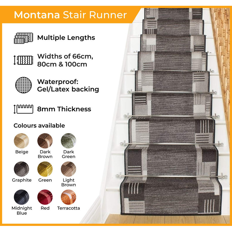 Stair Runner Alpena Indoor Area Rug, Runner 630cm x 80cm