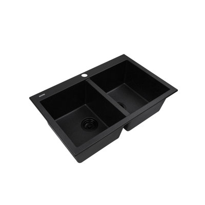 31'' L Double Bowl Granite Kitchen Sink