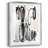 Grey Scribbles II - Matted and Framed Under Acrylic Glass, Large Living Room Wall Art-461661284-461661289