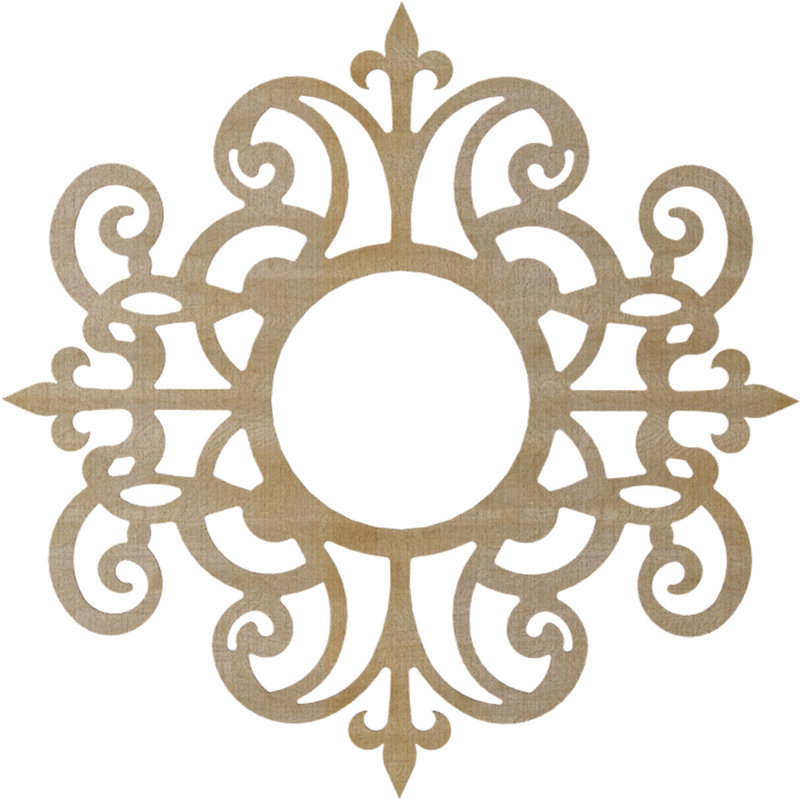 Médaillon de plafond en bois Dijon, Hickory, H 36 po x l 36 po x P 0,38 po