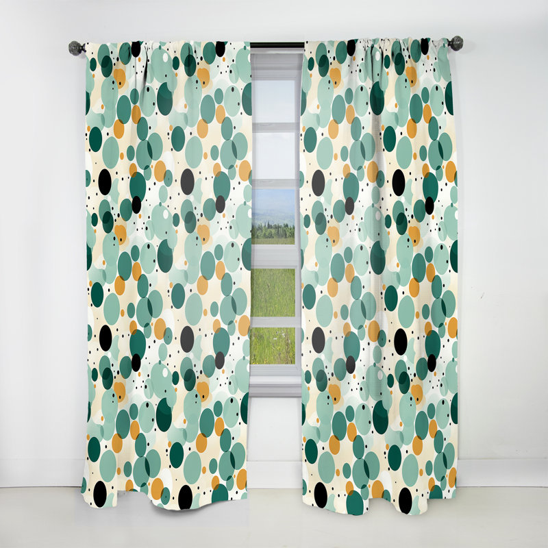 Motif à pois Zen Serenity - Rideau abstrait - Rideau abstrait obscurcissant - 1 panneau, L 52 po x L 90 po