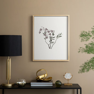 Vintage Floral Print CCIV Framed Print - Solid Wood