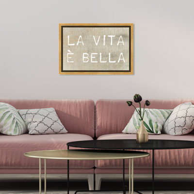 «Life is Beautiful Typographie and Quotes», reproduction d'art textuel sur toile