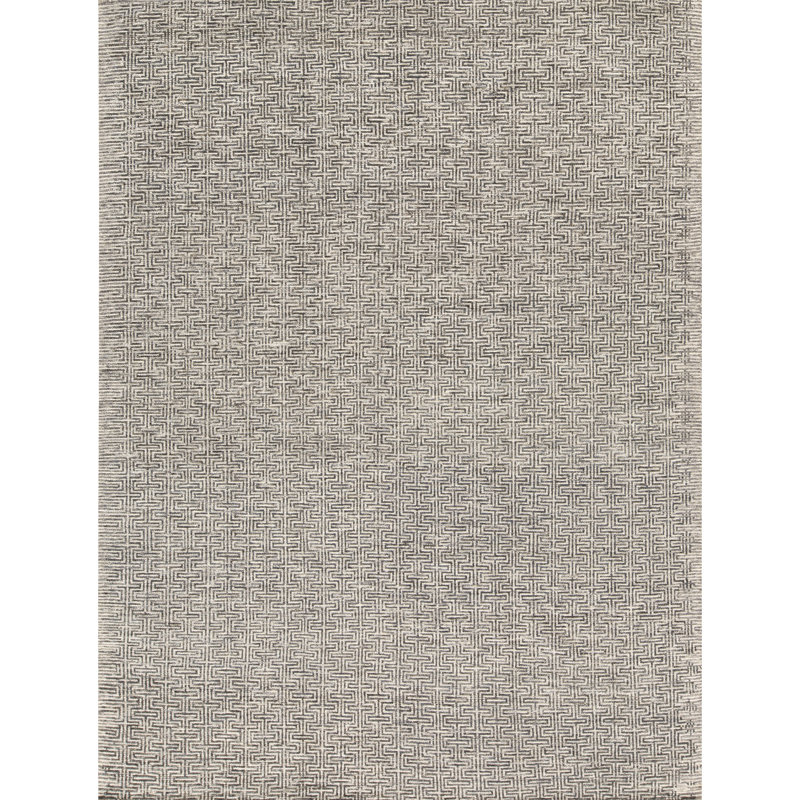Geometric Area Rug in Beige/Gray, Rectangle 9' x 12'