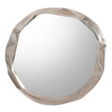 Round Ruga Mirror, Small Nickel