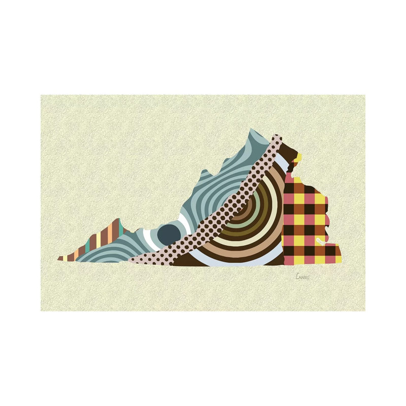 Virginia State - Print on Canvas, 30.48cm H x 45.72cm W x 1.91cm D, Wrapped Canvas
