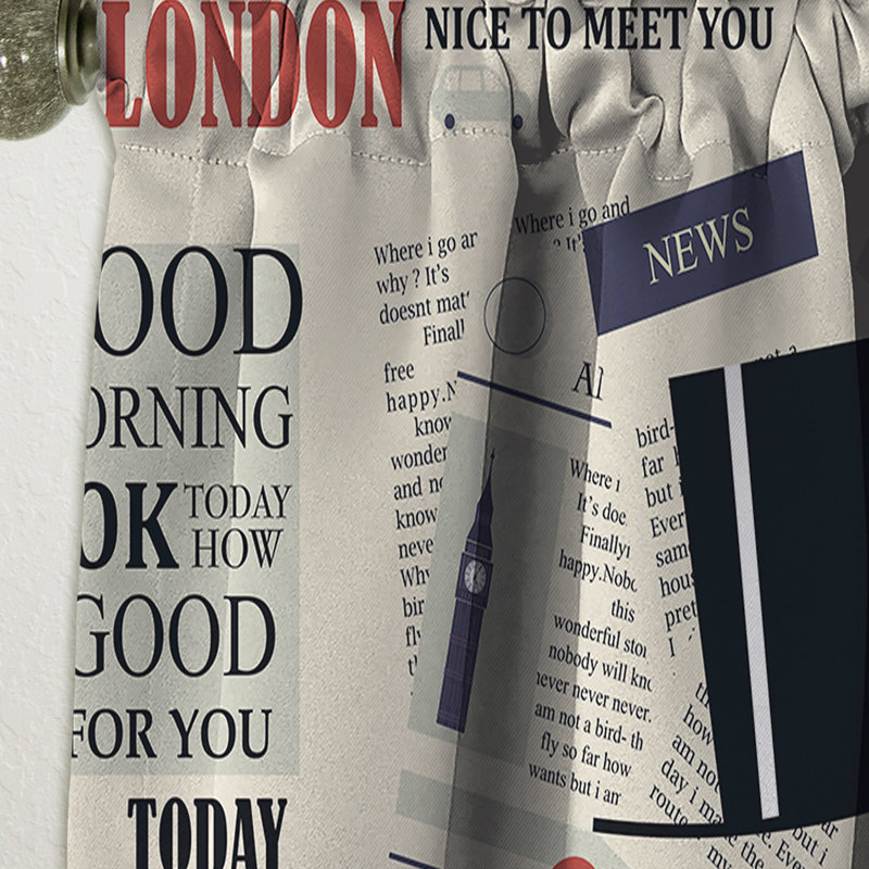 Rideau en lin, L 52 po x L 108 po