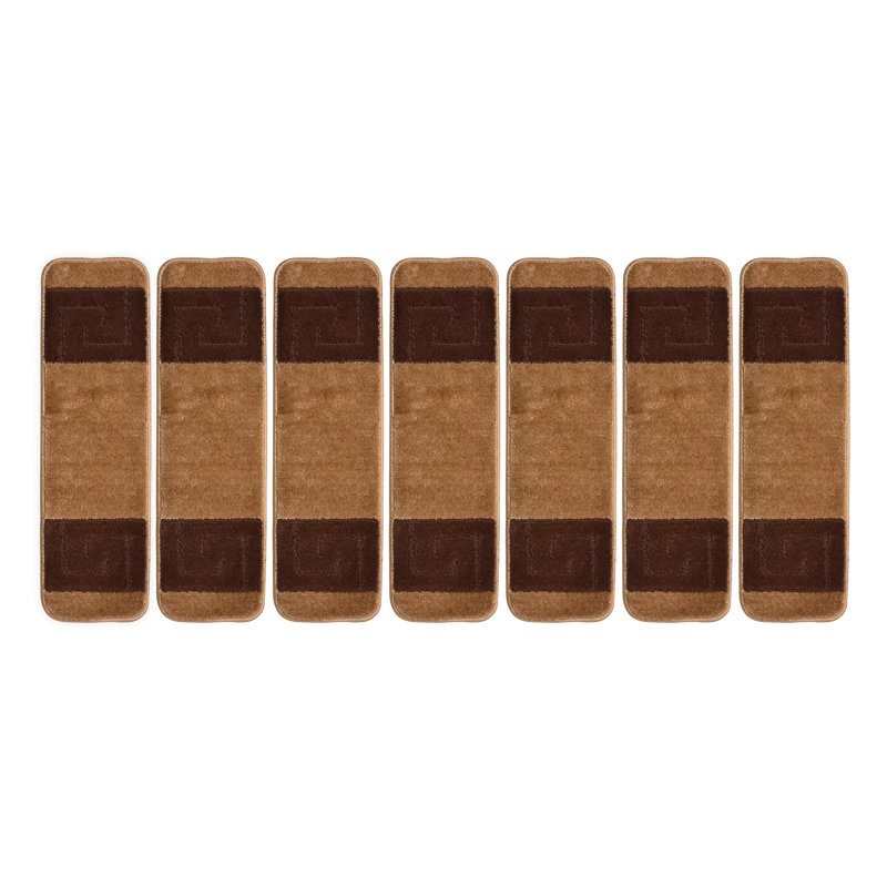 Tapis d'escalier en latex lavable antidérapant, Cappucino, 15