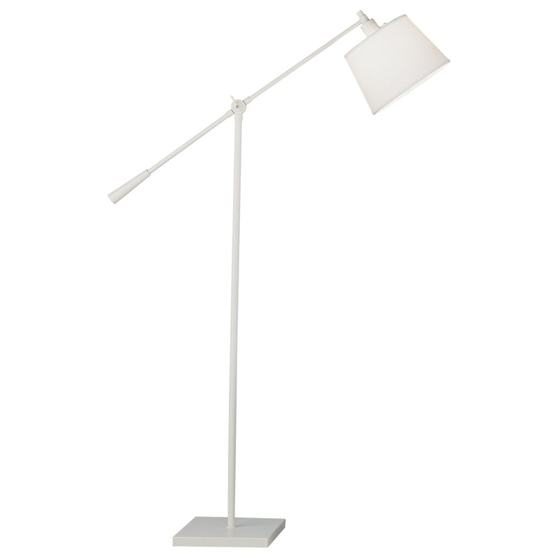 Lampe sur pied Real / Real, Stardust blanc thermolaqué, Parchemin blanc Mont Blanc