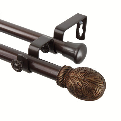 Tringle à rideaux double réglable 0,81 po Rinaldi