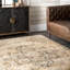 Tapis à motif oriental brun clair-14810177
