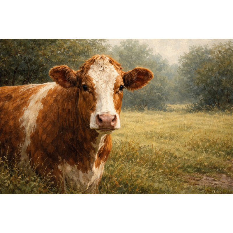 «Golden Calf», art mural sur toile tendue, L 16 po x H 12 po x P 1 po