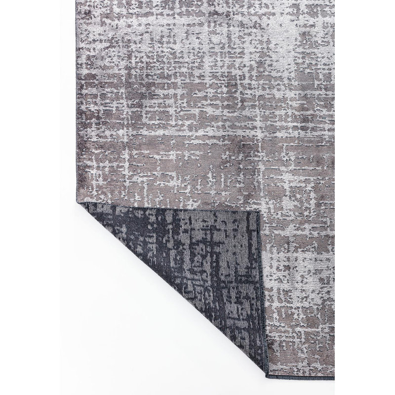 Rapture Abstract Area Rug in Gray, Square 9'
