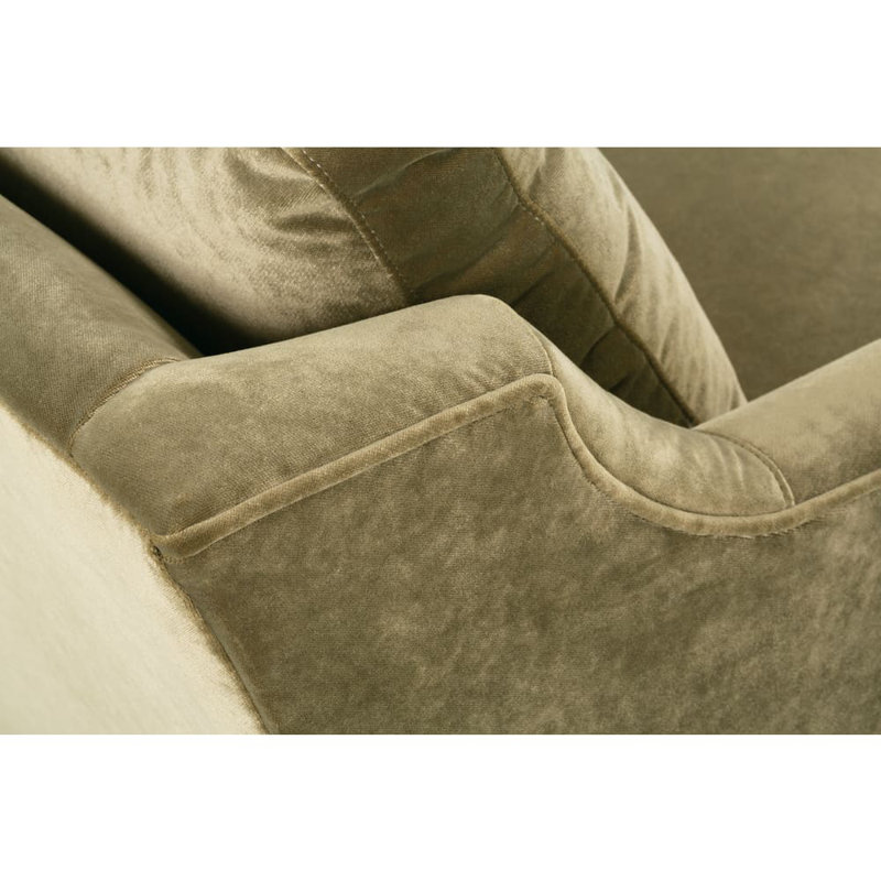 Madeline Armchair, Washed Oak, Olive Velvet (13295-13)