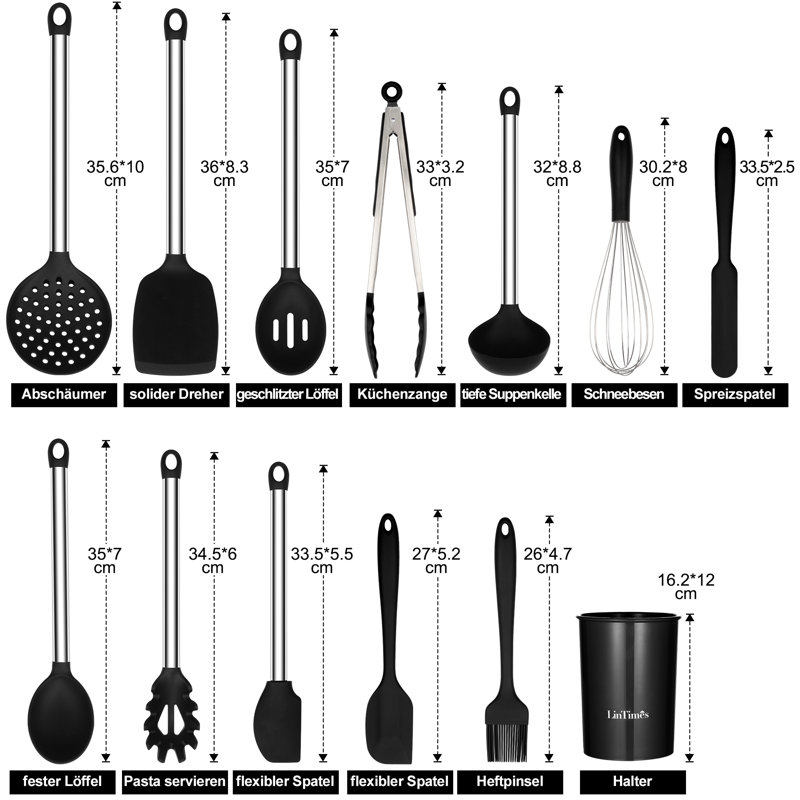 Sangdo 13 Balloon Whisk, Black