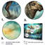 «Moose Morning Lake Serenity - Moose Multipanel», ensemble d'art mural
