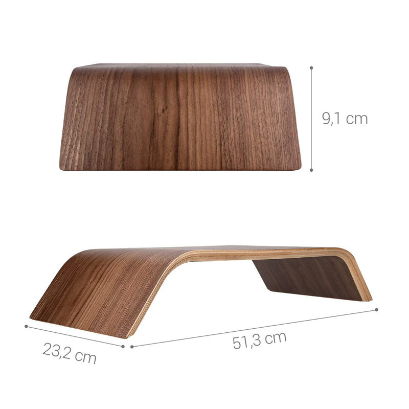 Koba Wood Monitor Stand, Walnut Brown