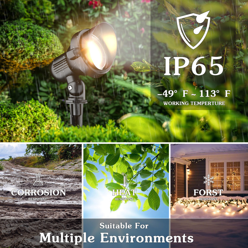 Lumière de paysage extérieure 10W: MR16 3000K 12-24V avec connecteur IP65