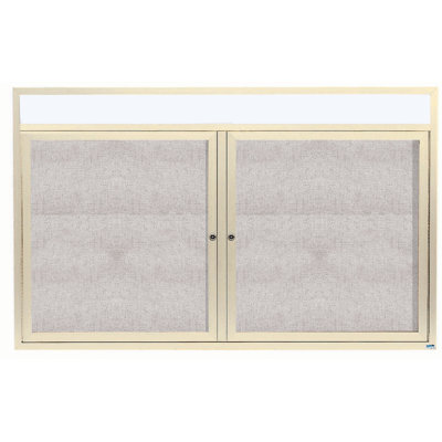 Illuminated Outdoor Enclosed Wall Mounted Bulletin Board
