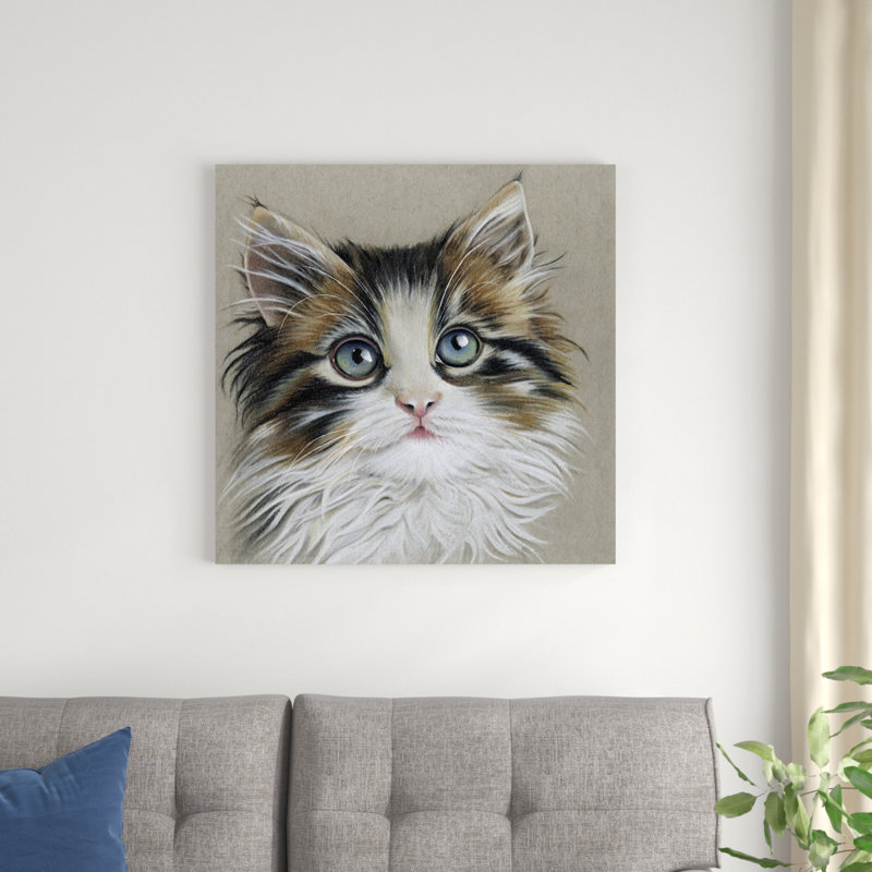 Portrait de chaton II, H 30 po x l 30 po
