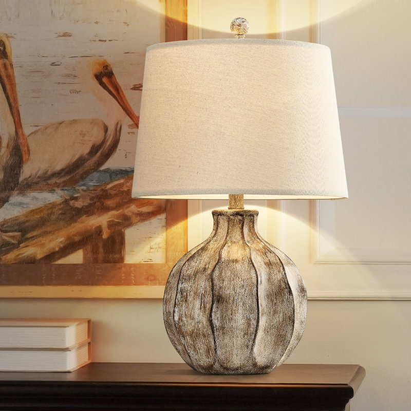 Farmhouse Rustic Resin Table Lamp
