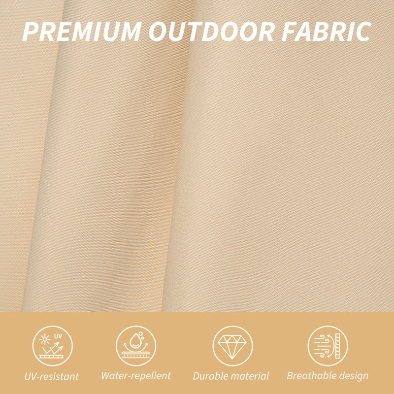 Parasol carré en porte-à-faux 106,3 po Hayasdan, Beige