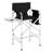 31" Tall Bright Aluminium Frame Folding Director Chair With Side Table