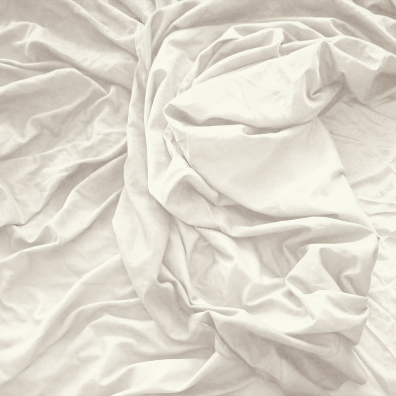 Ensemble de draps en percale 100% coton Classic Cool & Crisp 4 pièces, Très grand californien, Crème