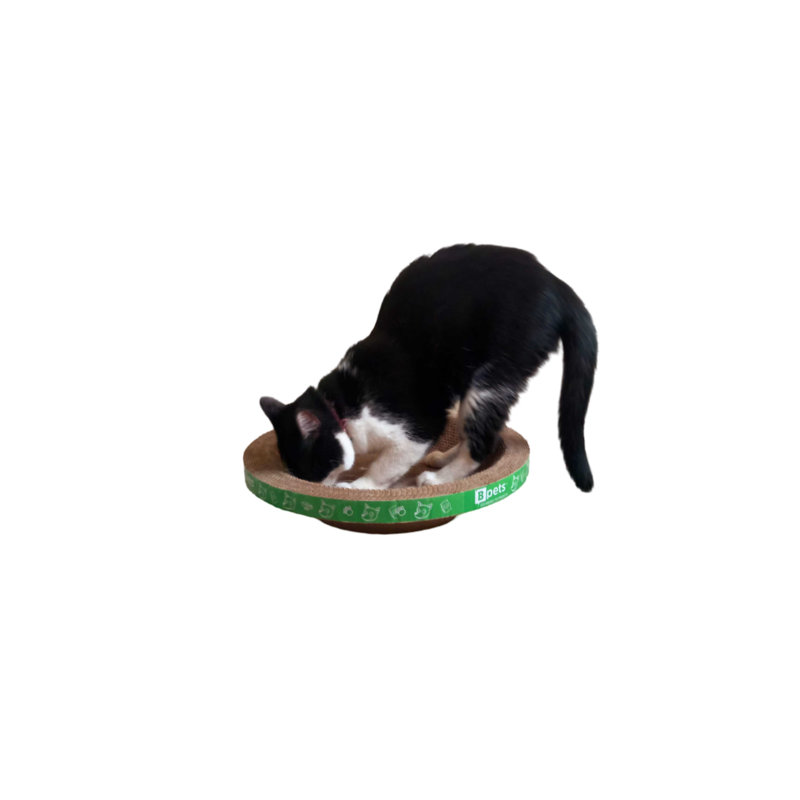 Round Brown Cardboard Cat Scratching Pad