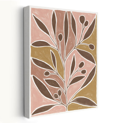 Moderne feuille moderne moderne brun vert