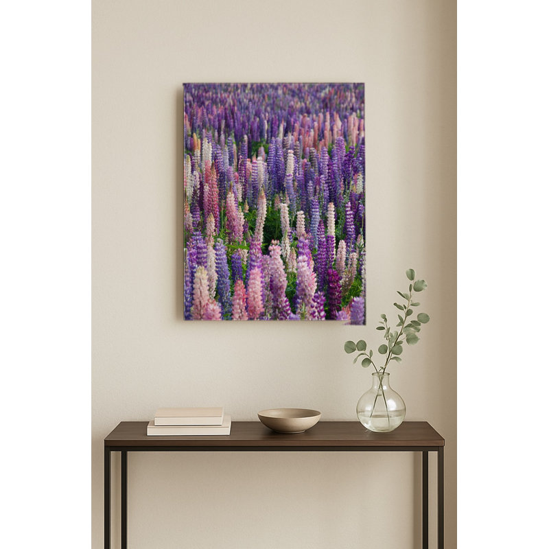 Champ de lupins en fleurs — Portrait en métal, 14" H x 11" W